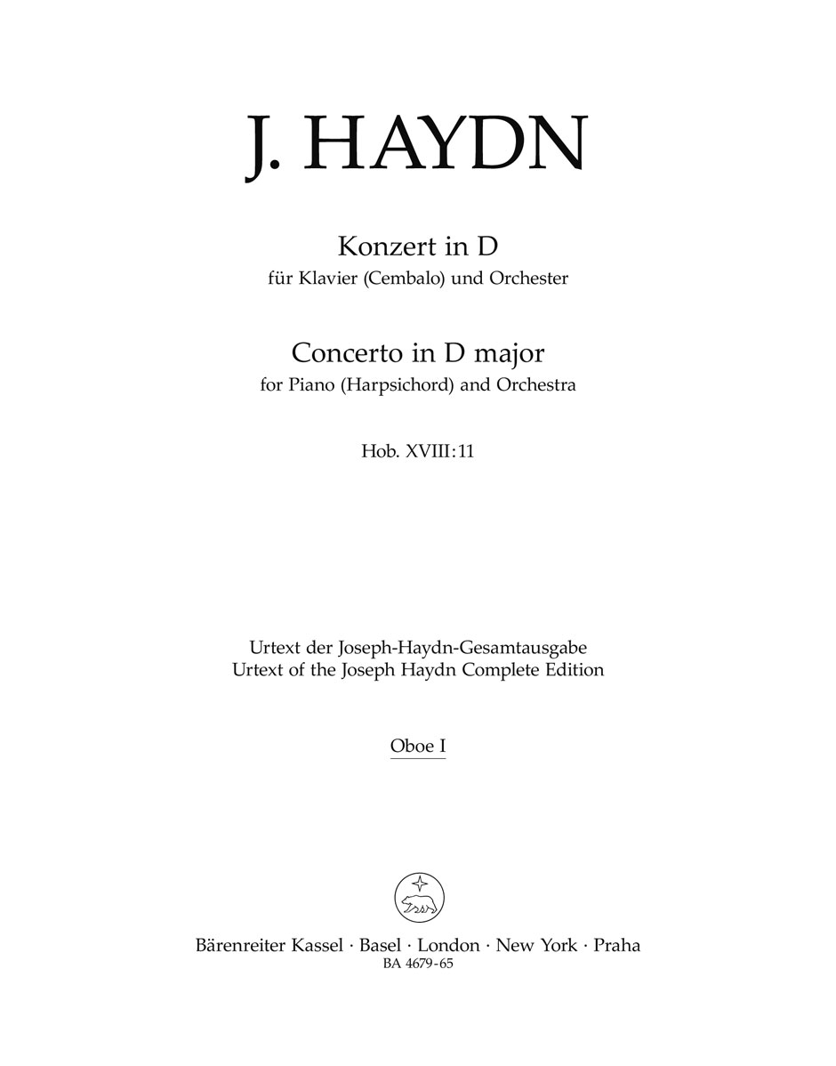 Vorderes Coverbild Klavierkonzert D-Dur Hob. XVIII:11