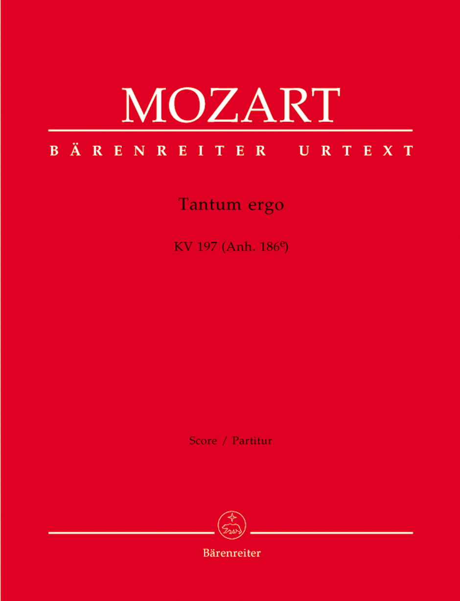 Vorderes Coverbild Tantum ergo KV 197 (Anh. 186e)