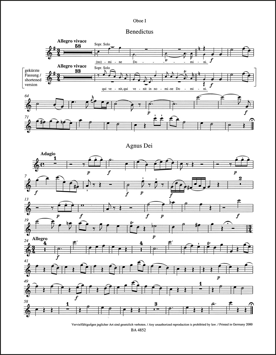 Vorderes Coverbild Missa C-Dur KV 259 "Orgelsolo-Messe"