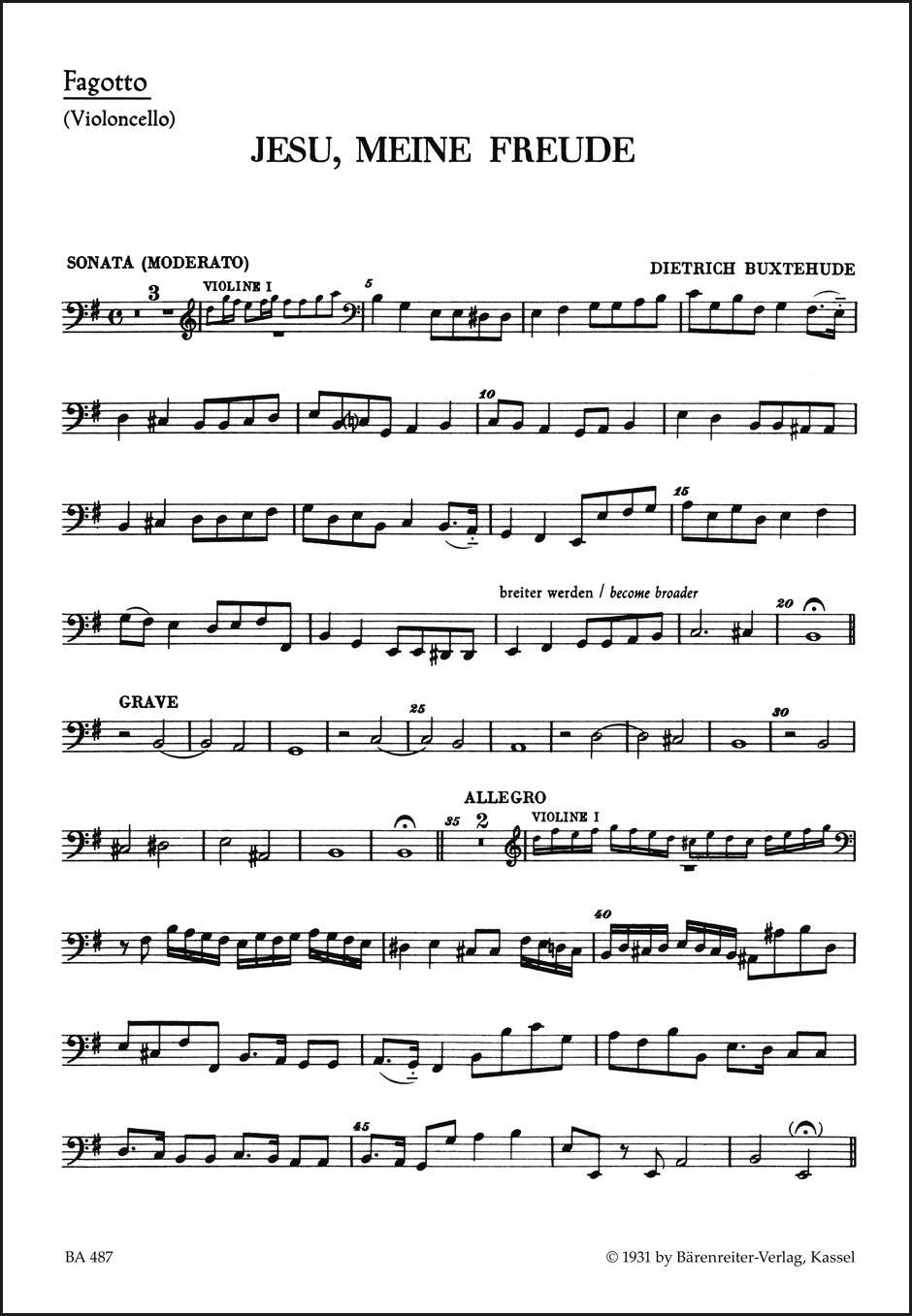 Vorderes Coverbild Jesu, meine Freude BuxWV 60