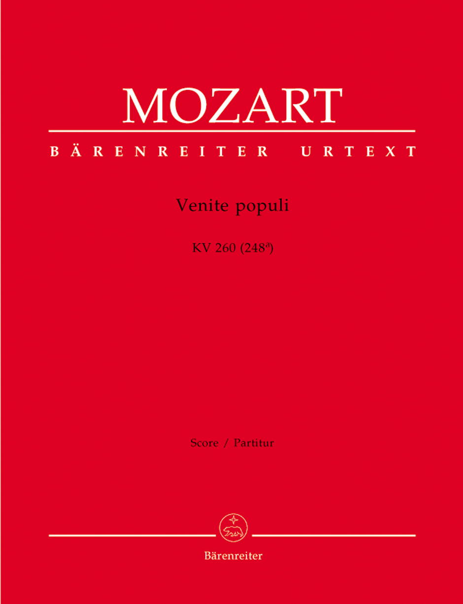 Vorderes Coverbild Venite populi KV 260 (248a)