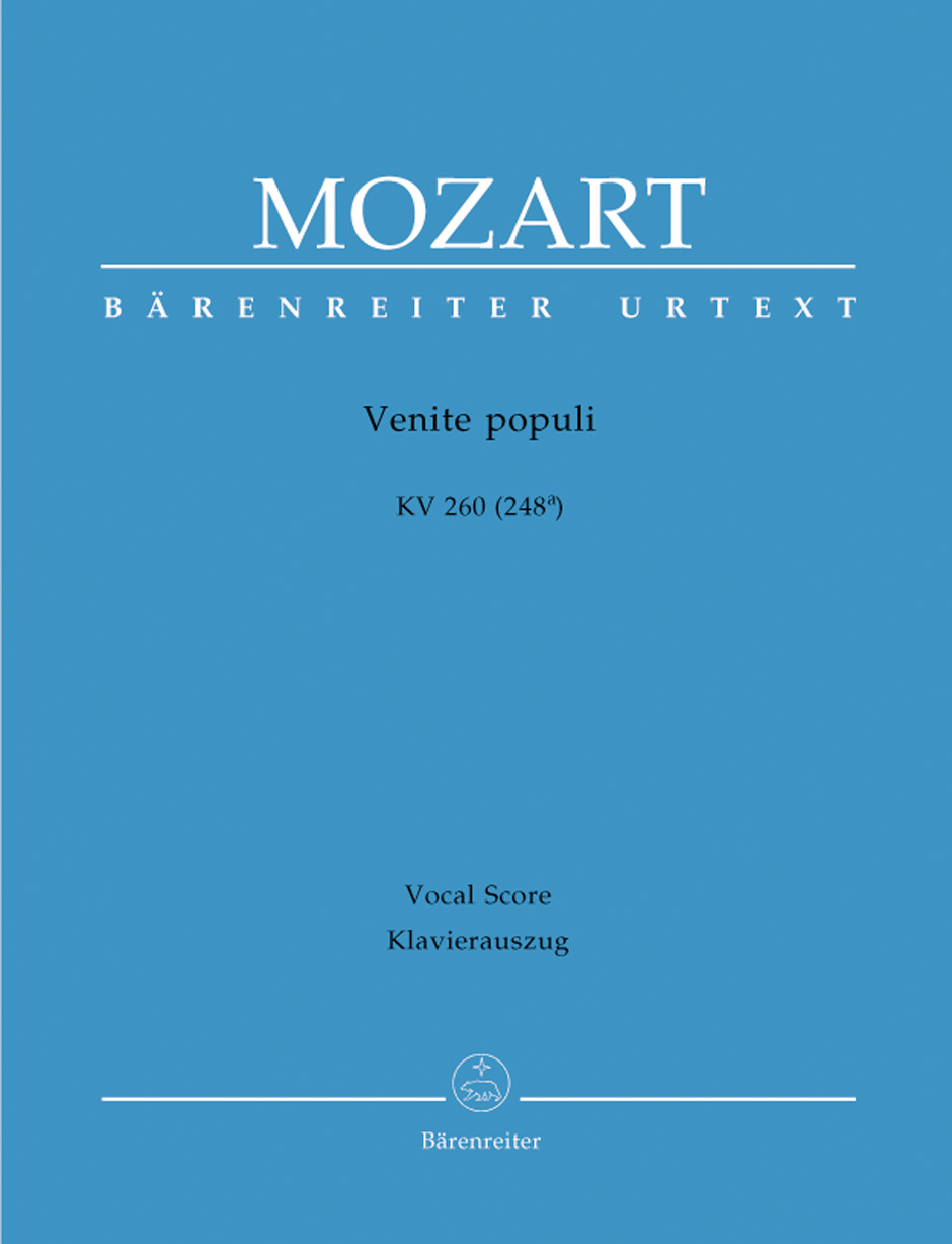 Vorderes Coverbild Venite populi KV 260 (248a)