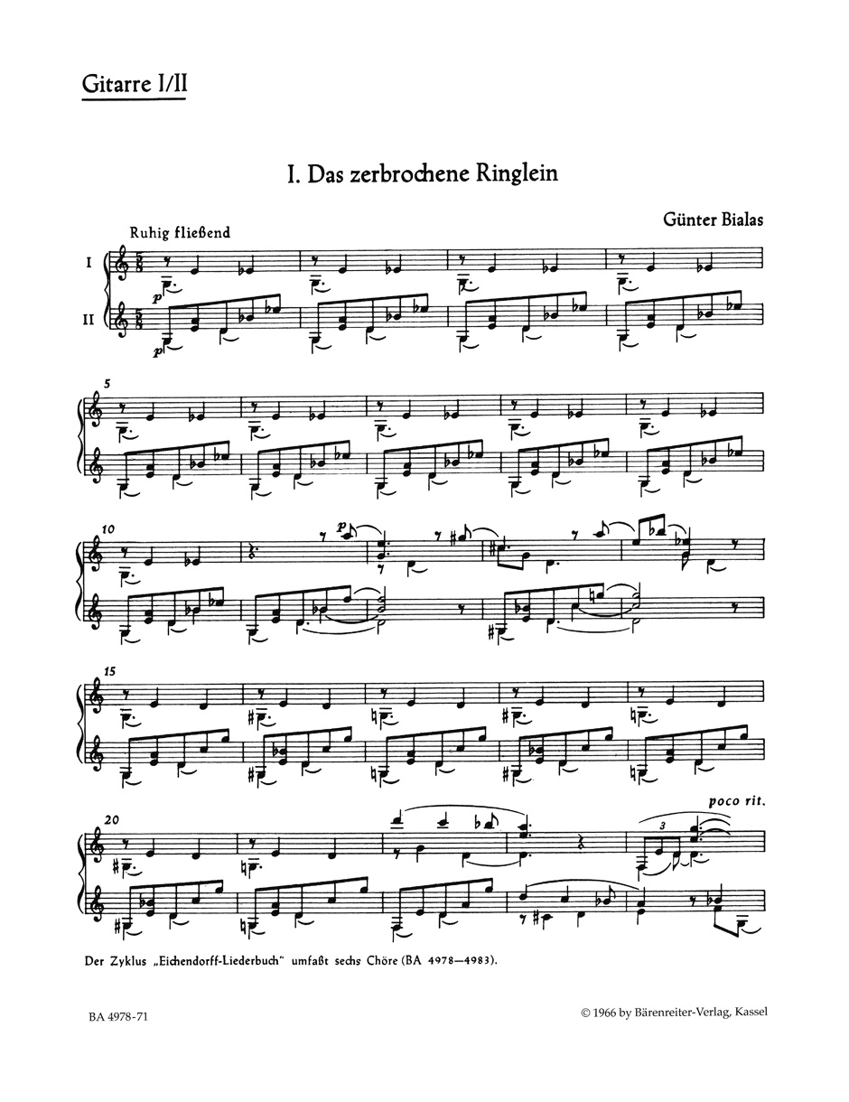 Anderes Coverbild Eichendorff-Liederbuch (1965)