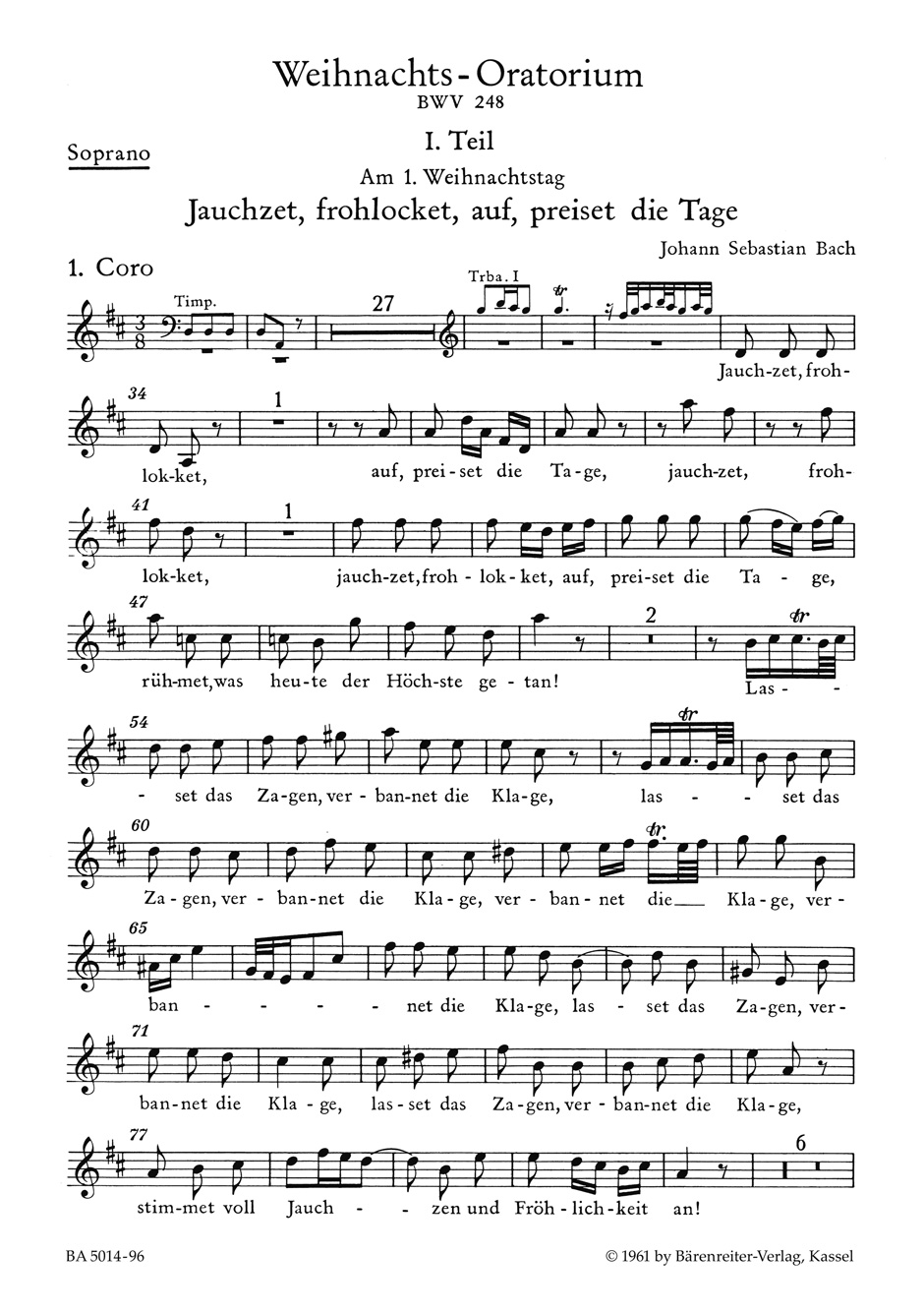 Vorderes Coverbild Weihnachts-Oratorium BWV 248