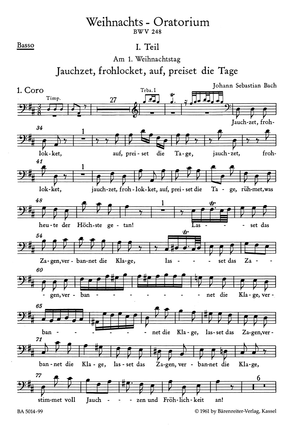Vorderes Coverbild Weihnachts-Oratorium BWV 248