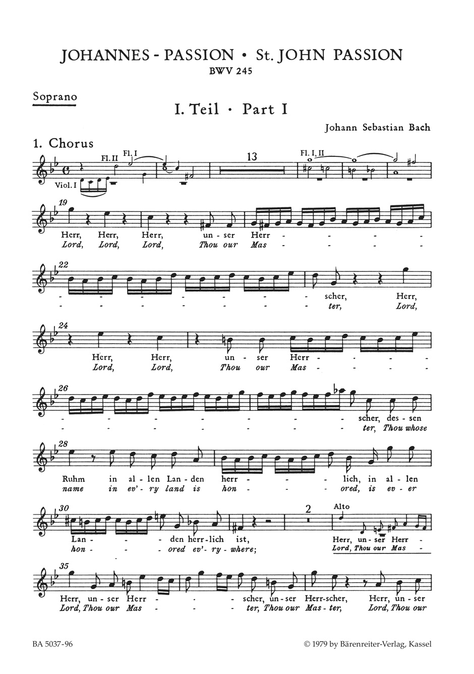 Vorderes Coverbild Johannes-Passion (St. John Passion) BWV 245