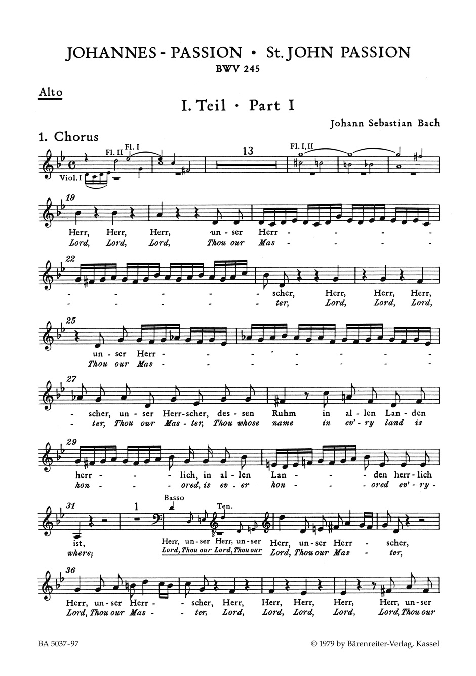 Vorderes Coverbild Johannes-Passion (St. John Passion) BWV 245