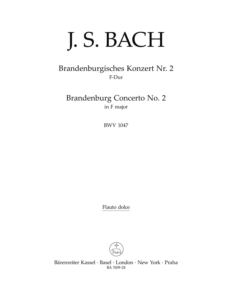 Vorderes Coverbild Brandenburgisches Konzert Nr. 2 F-Dur BWV 1047