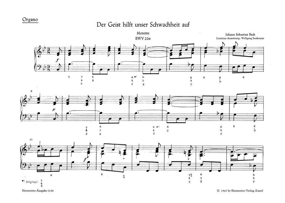 Vorderes Coverbild Der Geist hilft unser Schwachheit auf BWV 226