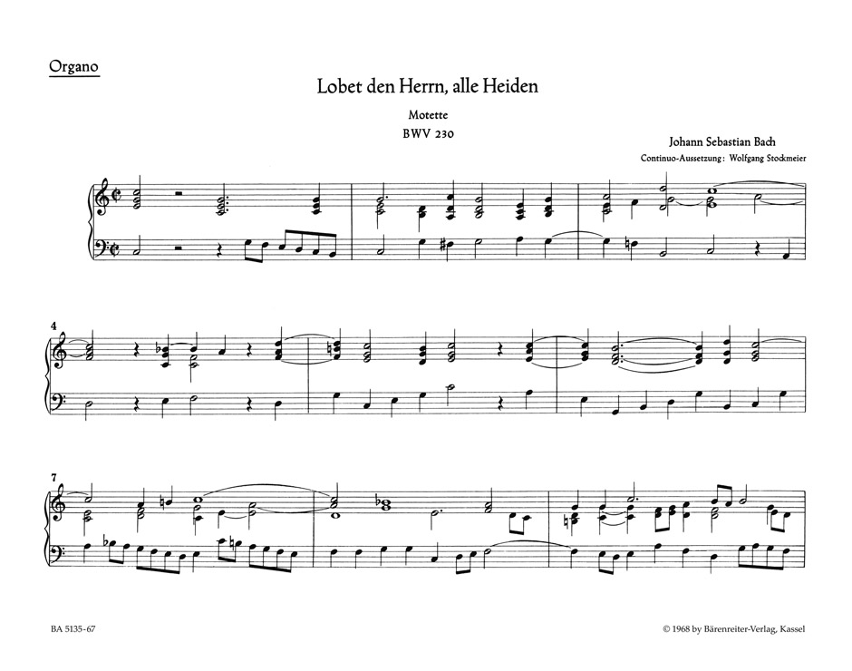 Vorderes Coverbild Lobet den Herrn, alle Heiden BWV 230