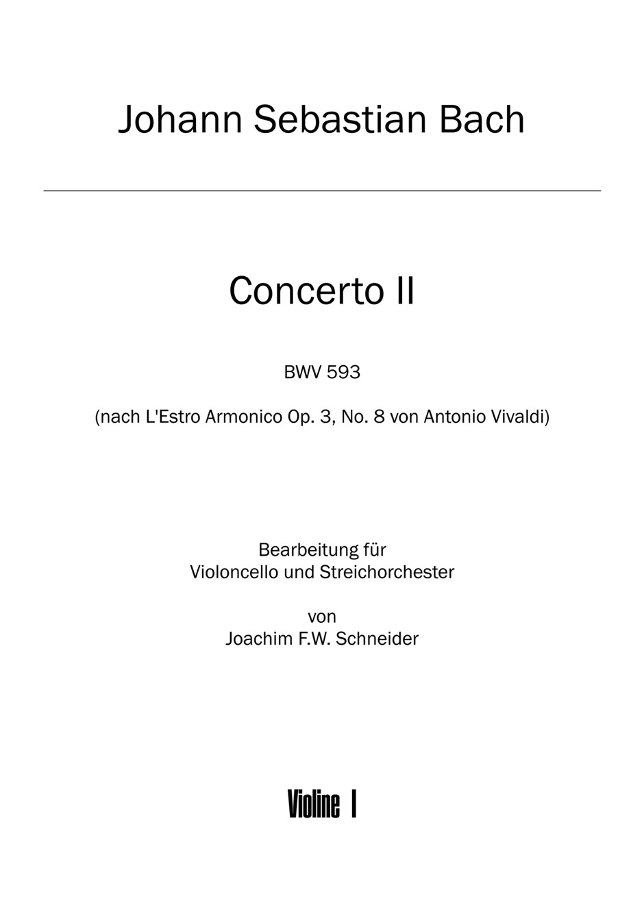 Vorderes Coverbild Concerto für Violoncello, Streicher und Basso continuo a-Moll