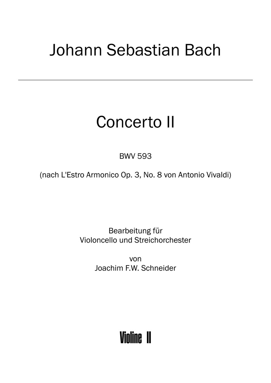 Vorderes Coverbild Concerto für Violoncello, Streicher und Basso continuo a-Moll