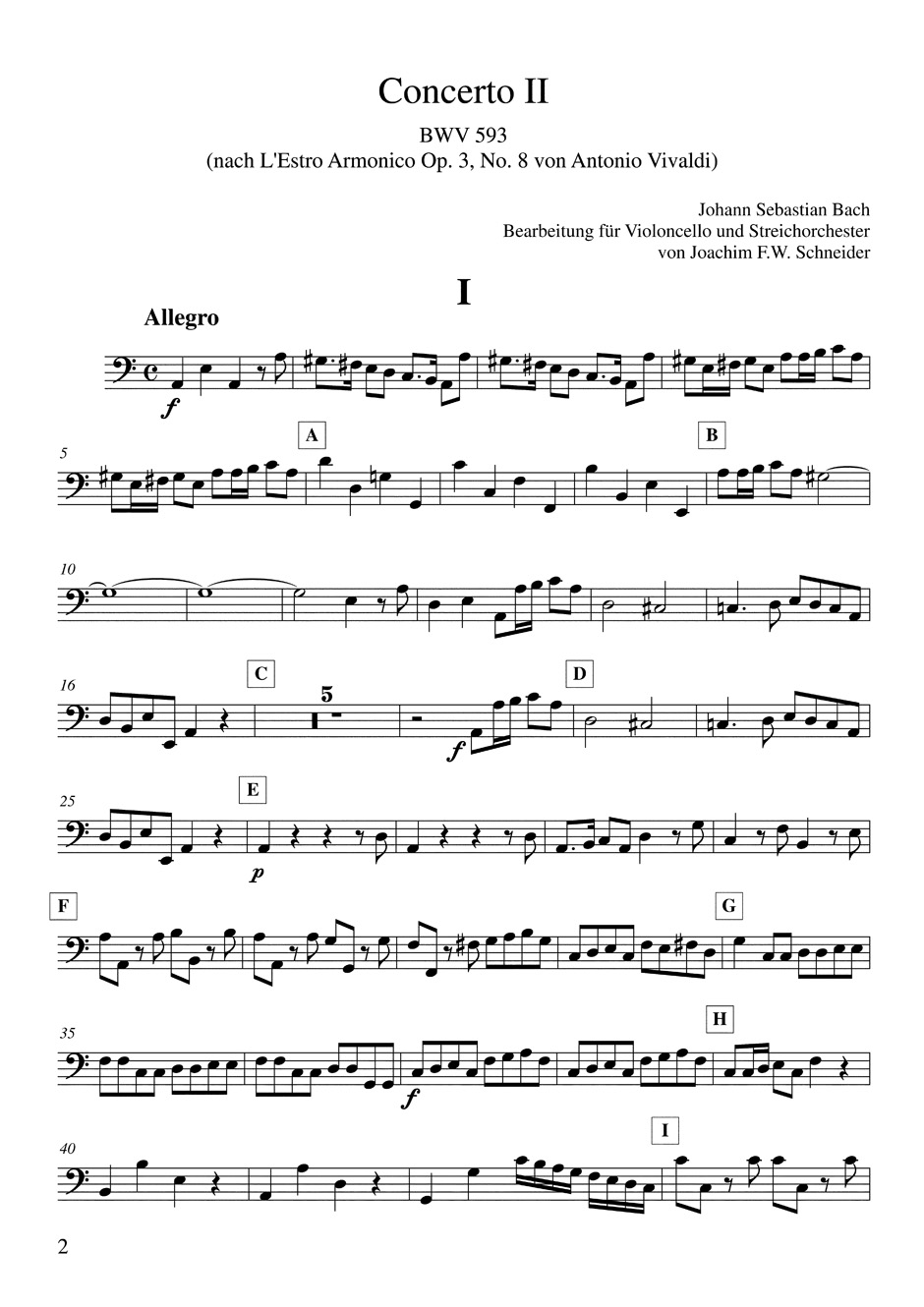 Anderes Coverbild Concerto für Violoncello, Streicher und Basso continuo a-Moll