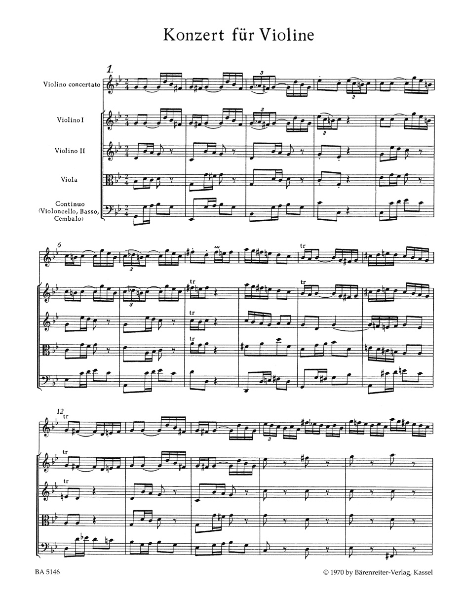 Anderes Coverbild Konzert für Violine, Streicher und Basso continuo g-Moll