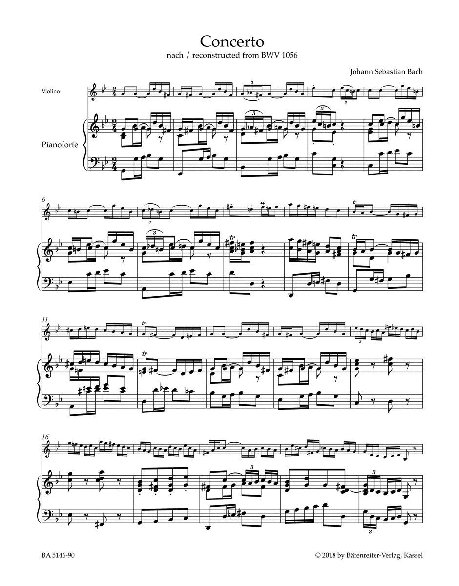 Anderes Coverbild Konzert für Violine, Streicher und Basso continuo g-Moll
