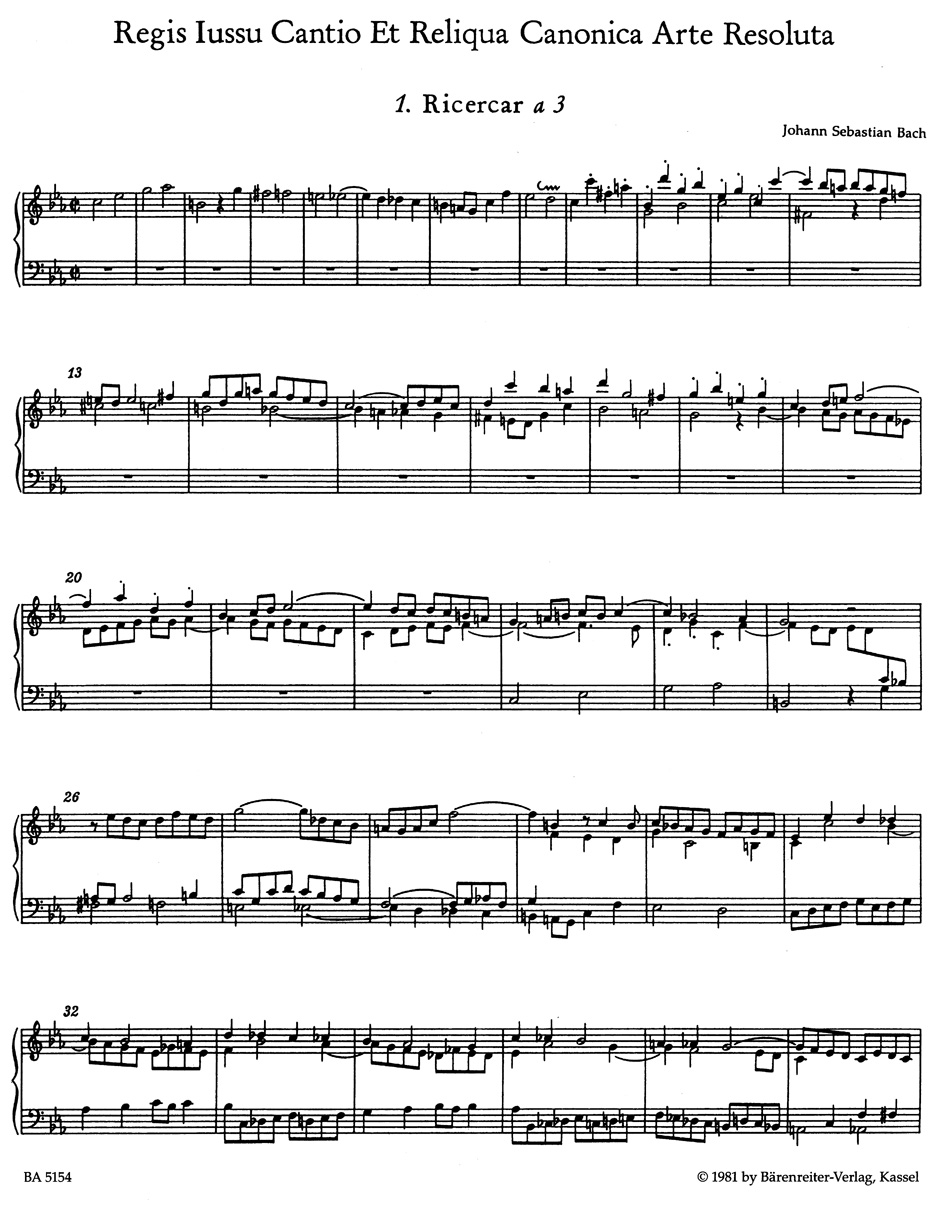 Anderes Coverbild Musikalisches Opfer, Heft 1 c-Moll BWV 1079