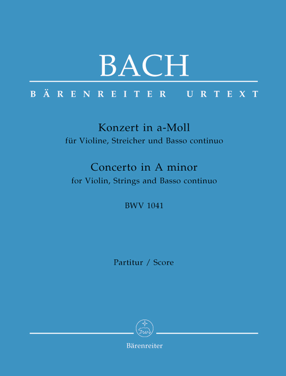 Vorderes Coverbild Konzert für Violine, Streicher und Basso continuo a-Moll BWV 1041