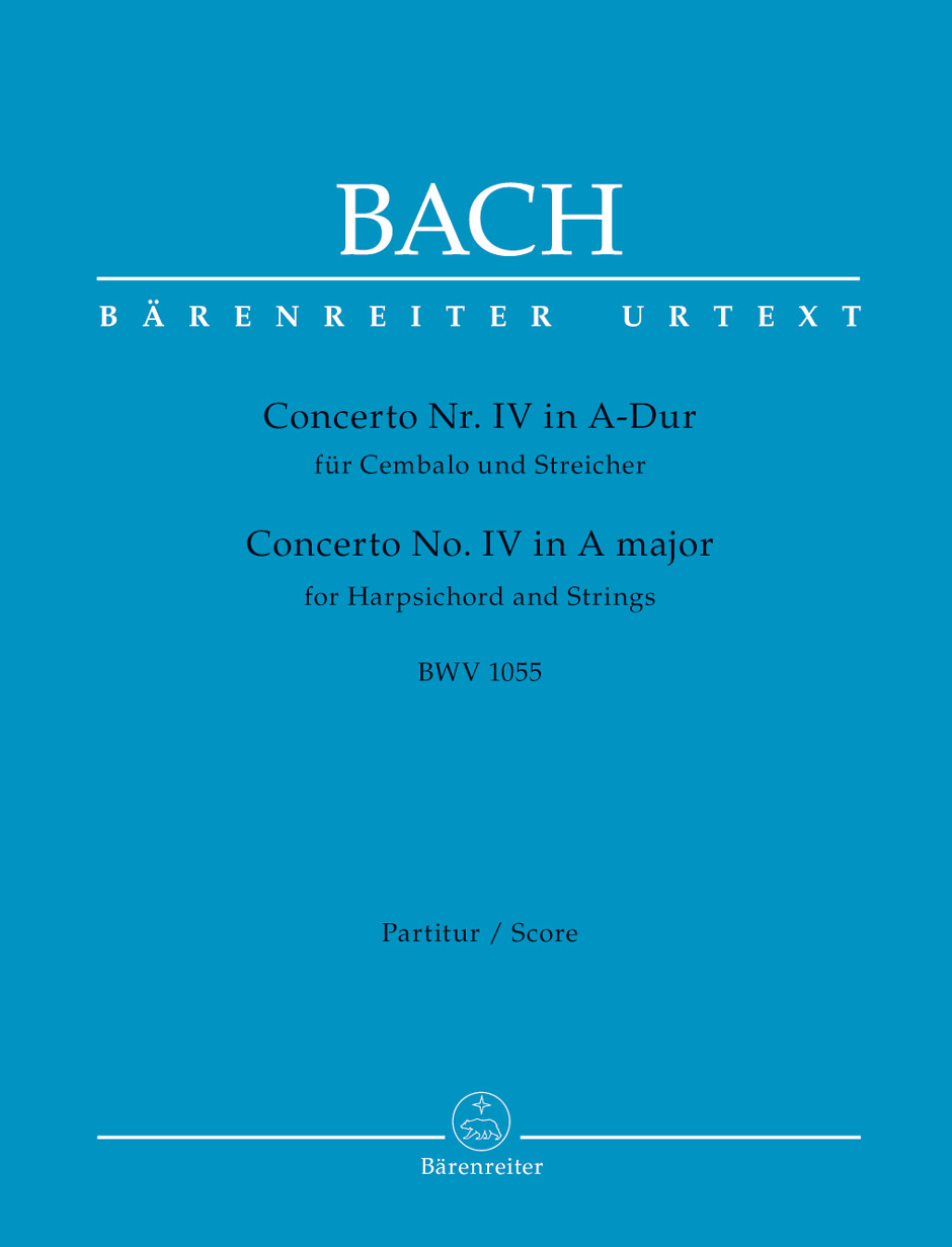 Vorderes Coverbild Concerto für Cembalo und Streicher Nr. 4 A-Dur BWV 1055