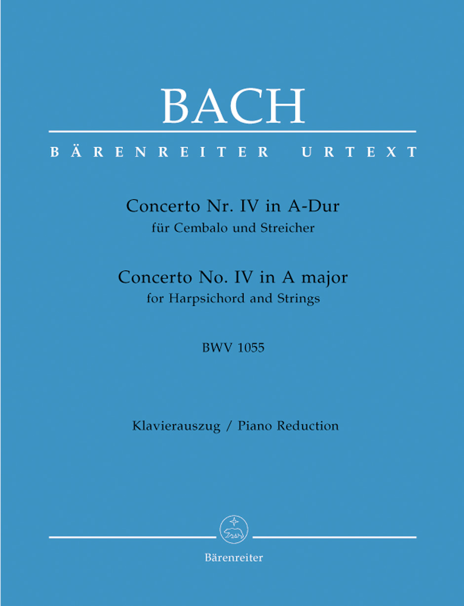 Vorderes Coverbild Concerto für Cembalo und Streicher Nr. 4 A-Dur BWV 1055