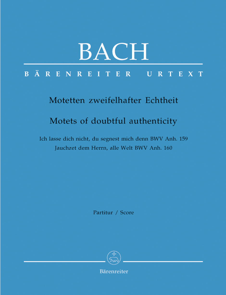 Vorderes Coverbild Motetten zweifelhafter Echtheit BWV Anh. 159, 160