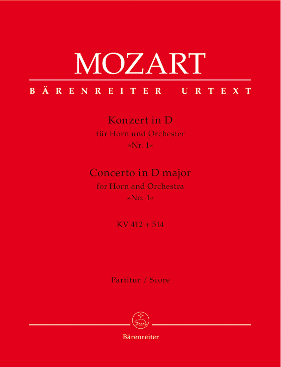 Vorderes Coverbild Konzert für Horn und Orchester Nr. 1 D-Dur KV 412, 514 (386b)
