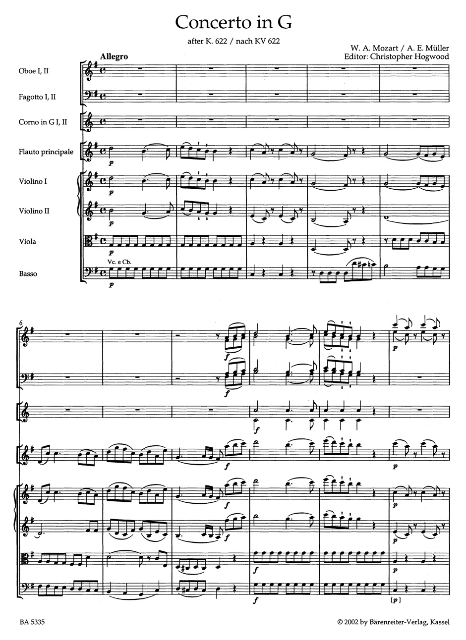 Anderes Coverbild Konzert für Flöte und Orchester G-Dur (1801)