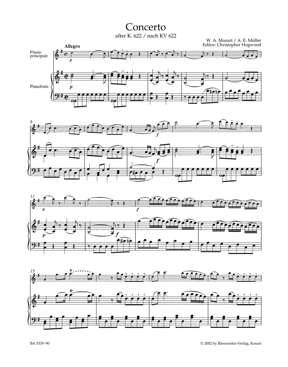 Anderes Coverbild Konzert für Flöte und Orchester G-Dur (1801)