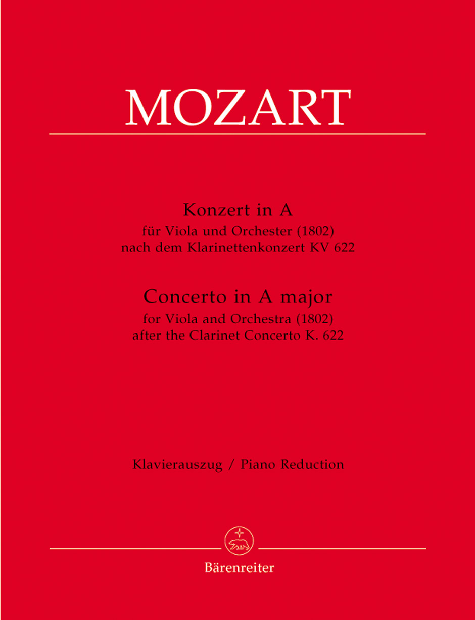 Vorderes Coverbild Konzert für Viola und Orchester A-Dur (1802)