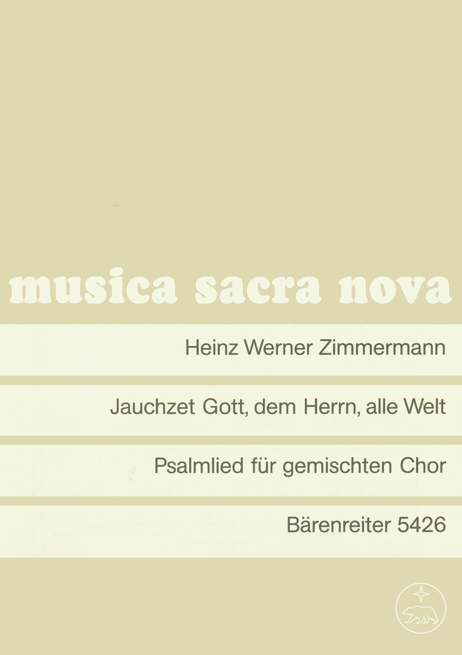Vorderes Coverbild Jauchzet Gott, dem Herrn, alle Welt (1965)