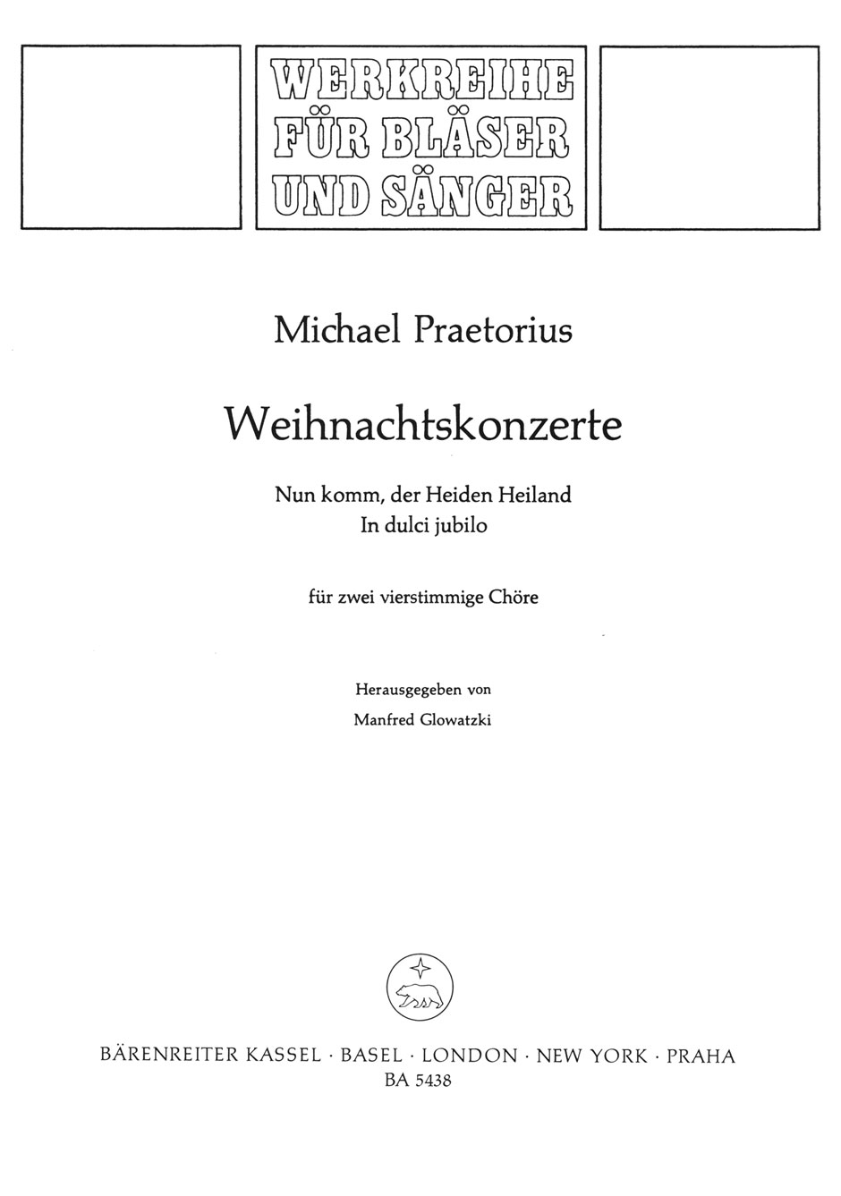 Vorderes Coverbild Nun komm, der Heiden Heiland - In dulci jubilo