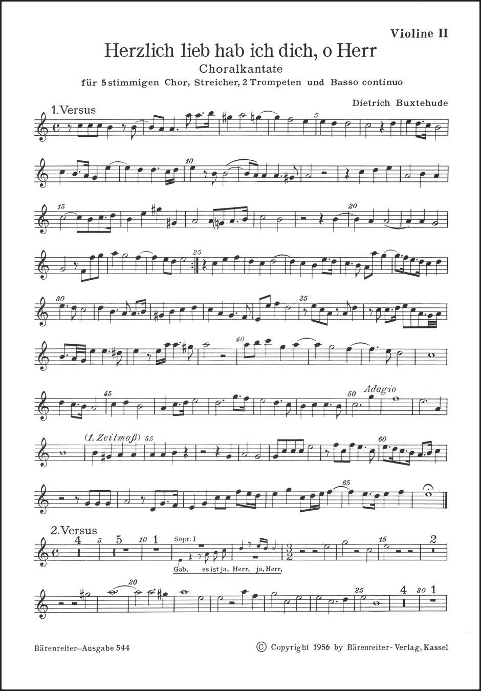 Vorderes Coverbild Herzlich lieb hab ich dich, o Herr BuxWV 41