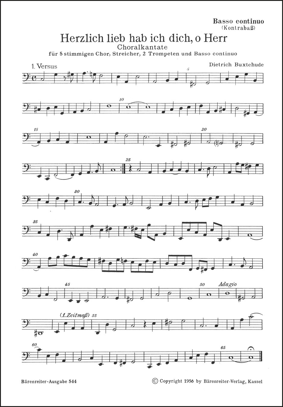Vorderes Coverbild Herzlich lieb hab ich dich, o Herr BuxWV 41