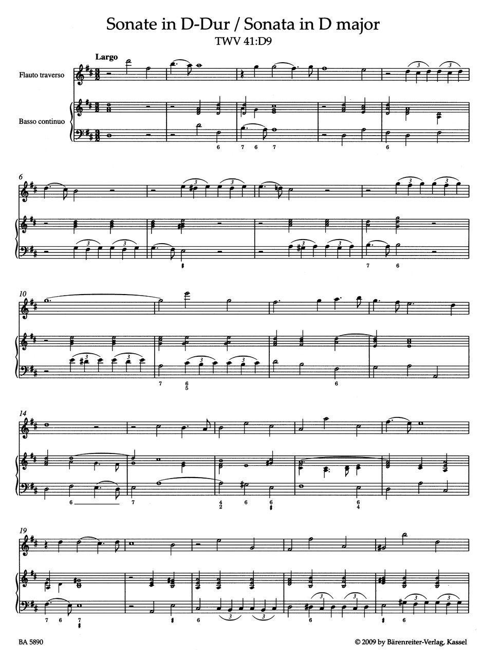 Anderes Coverbild Zwei Sonaten für Querflöte und Basso continuo