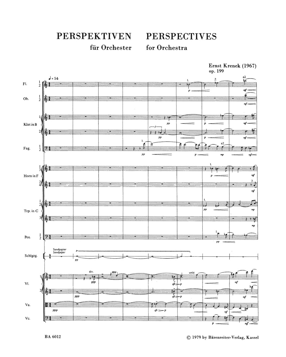 Anderes Coverbild Perspectives (Perspektiven) für Orchester op. 199 (1967)