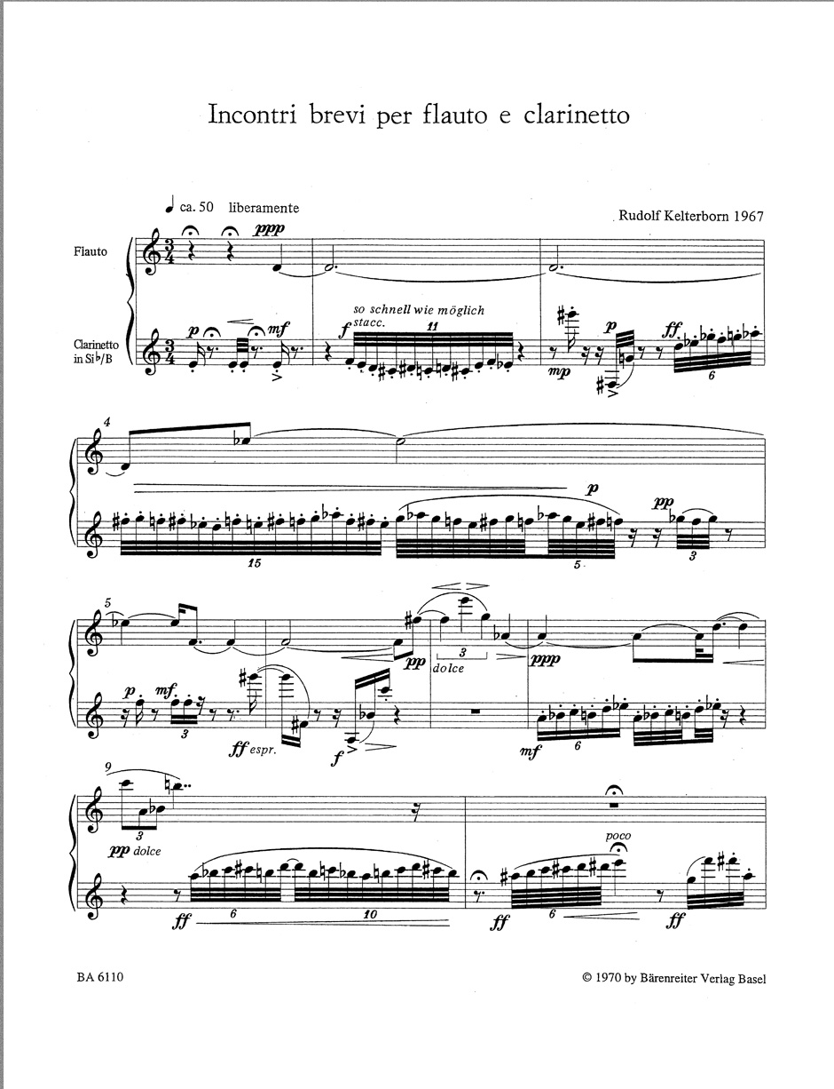 Anderes Coverbild Incontri brevi per Flauto e Clarinetto (1967)