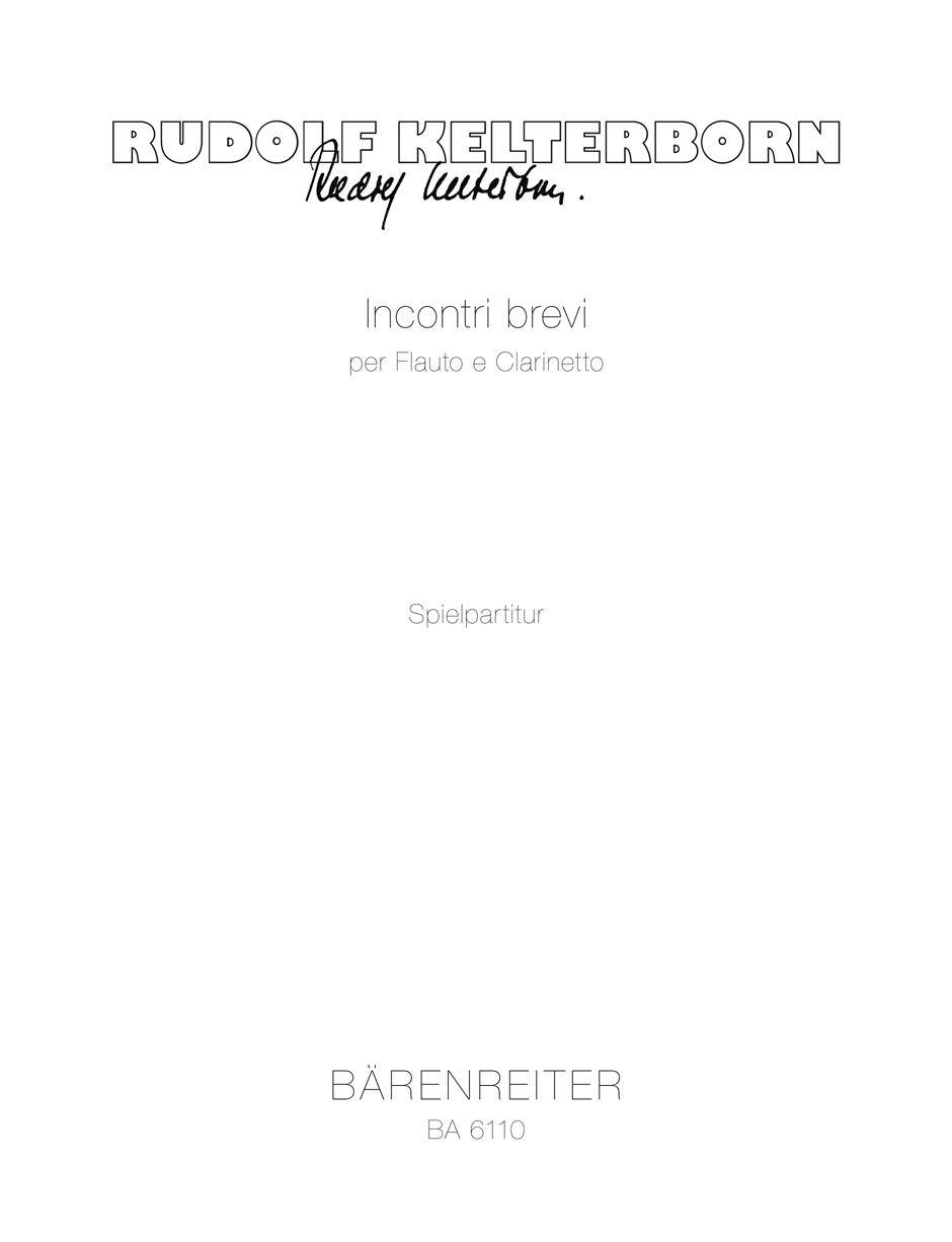 Vorderes Coverbild Incontri brevi per Flauto e Clarinetto (1967)