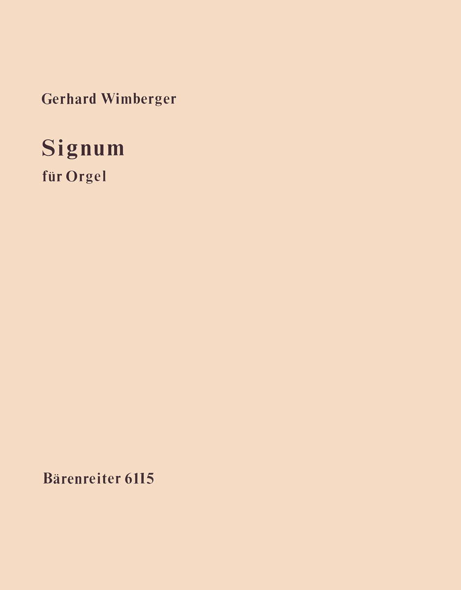 Vorderes Coverbild Signum für Orgel (1969)