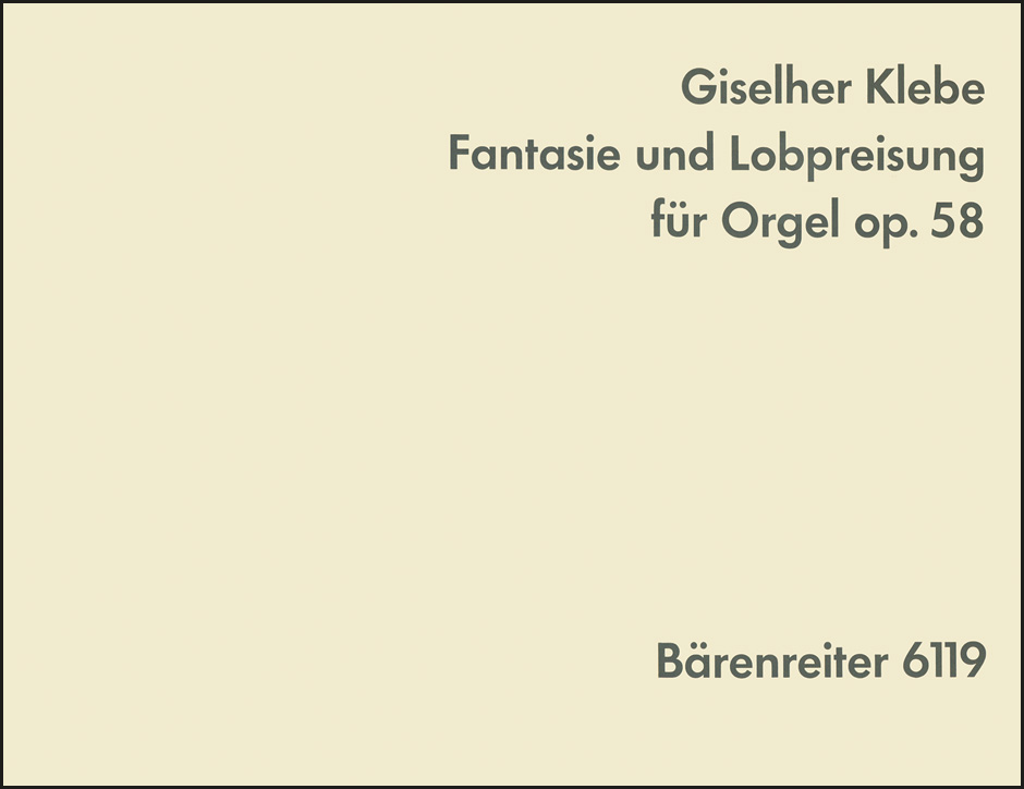 Anderes Coverbild Fantasie und Lobpreisung op. 58 (1970)