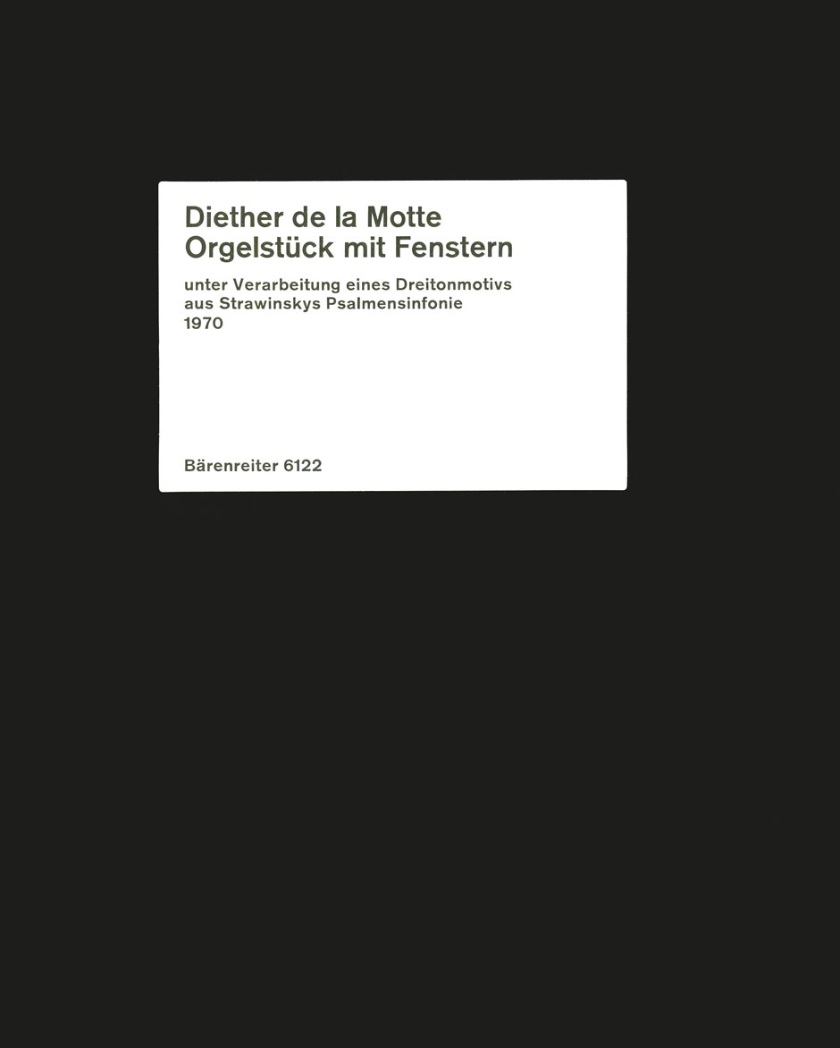 Vorderes Coverbild Orgelstück mit Fenstern (1970)