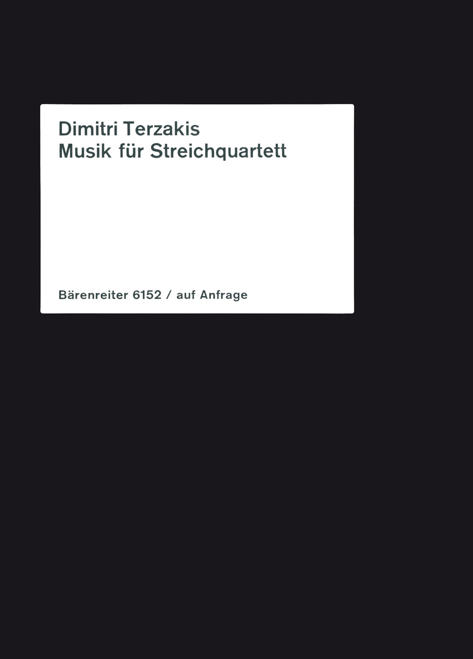 Vorderes Coverbild Musik für Streichquartett (1969)