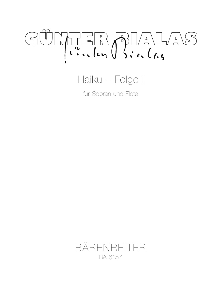 Vorderes Coverbild Haiku - Folge I für Sopran und Flöte (1972)