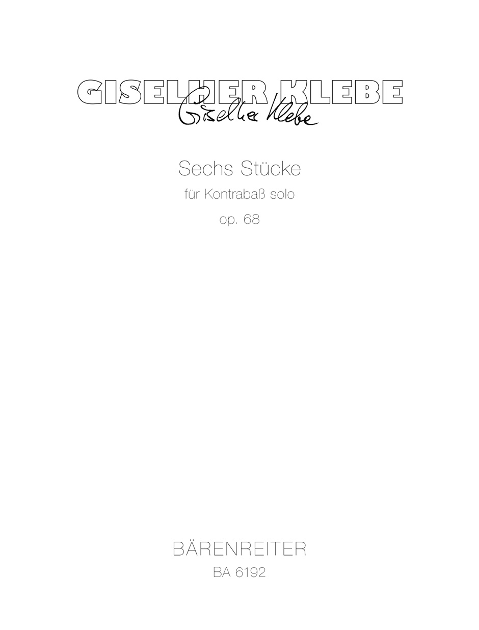 Vorderes Coverbild Sechs Stücke für Kontrabass solo op. 68 (1973)