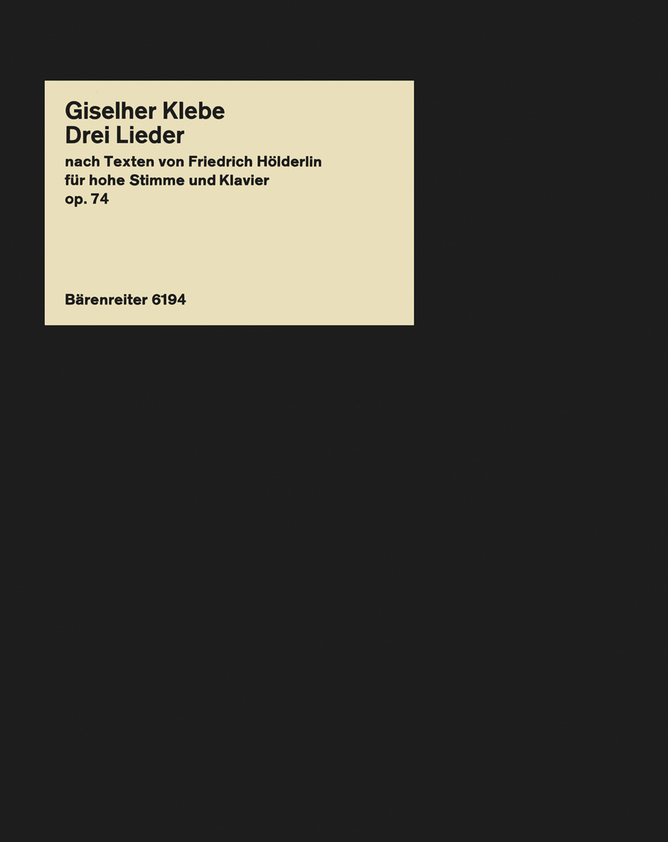 Anderes Coverbild Drei Lieder für hohe Singstimme und Klavier op. 74 (1975/1976)