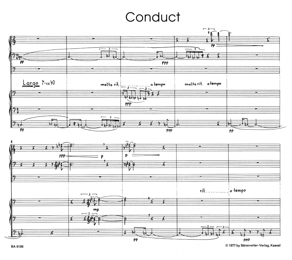 Anderes Coverbild Conduct für Orgel mit zwei Spielern (1977)