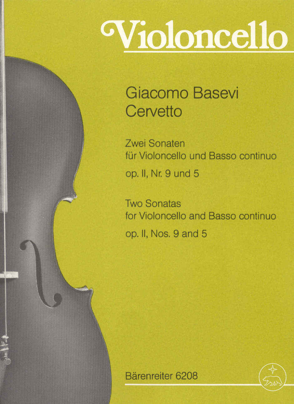 Vorderes Coverbild Zwei Sonaten für Violoncello und Basso continuo oder 2 Violoncelli Nr. 5 und 9