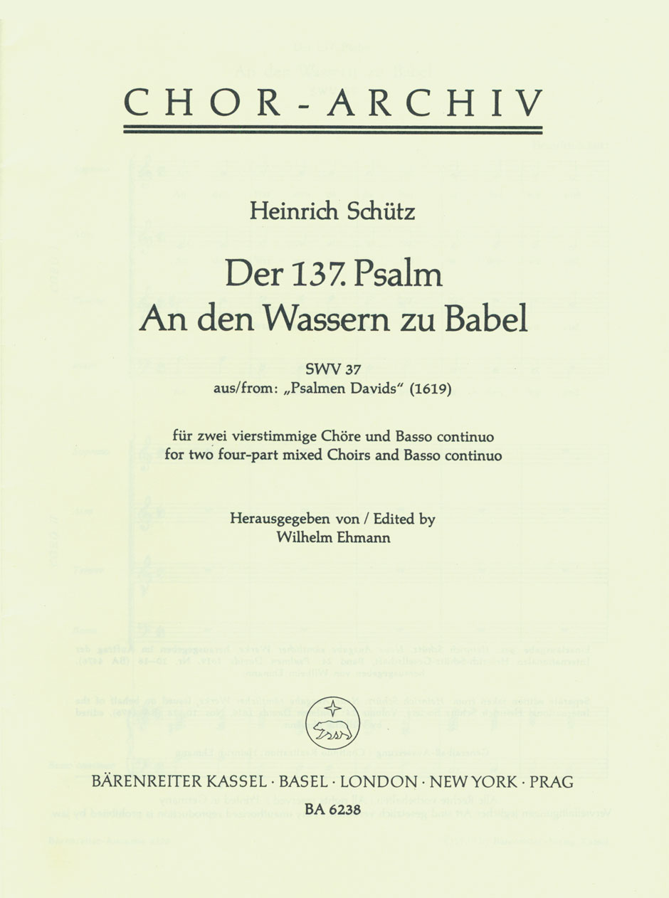 Vorderes Coverbild Der 137. Psalm "An den Wassern zu Babel"