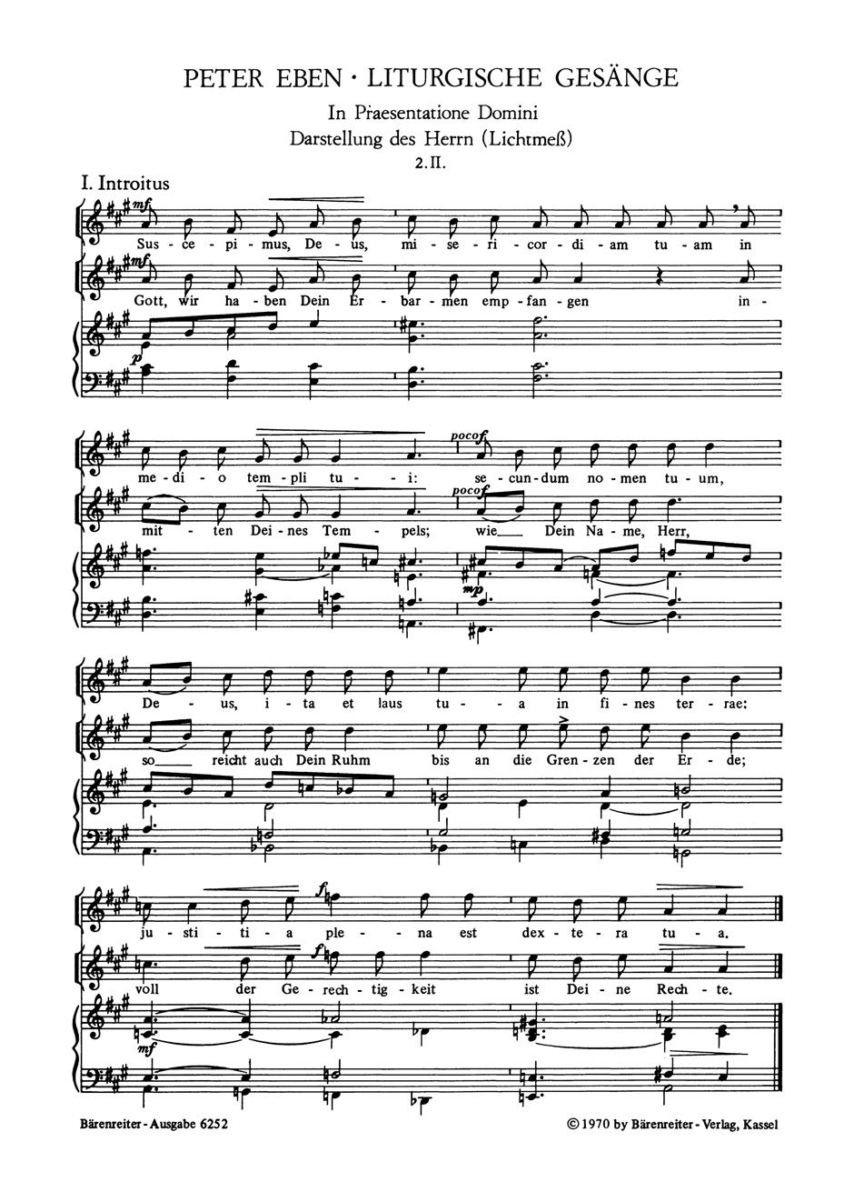 Vorderes Coverbild In Praesentatione Domine - Proprium zum Fest der Darstellung des Herrn (Lichtmess): Suscepimus, Deus / Gott, wir haben Dein Erbarmen empfangen