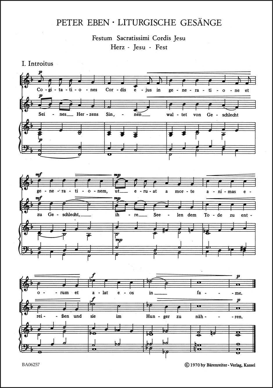 Vorderes Coverbild Festum Sacratissimi Cordis Jesu - Proprium zum Herz-Jesu-Fest Cogitationes cordis ejus / Seines Herzens Sinnen