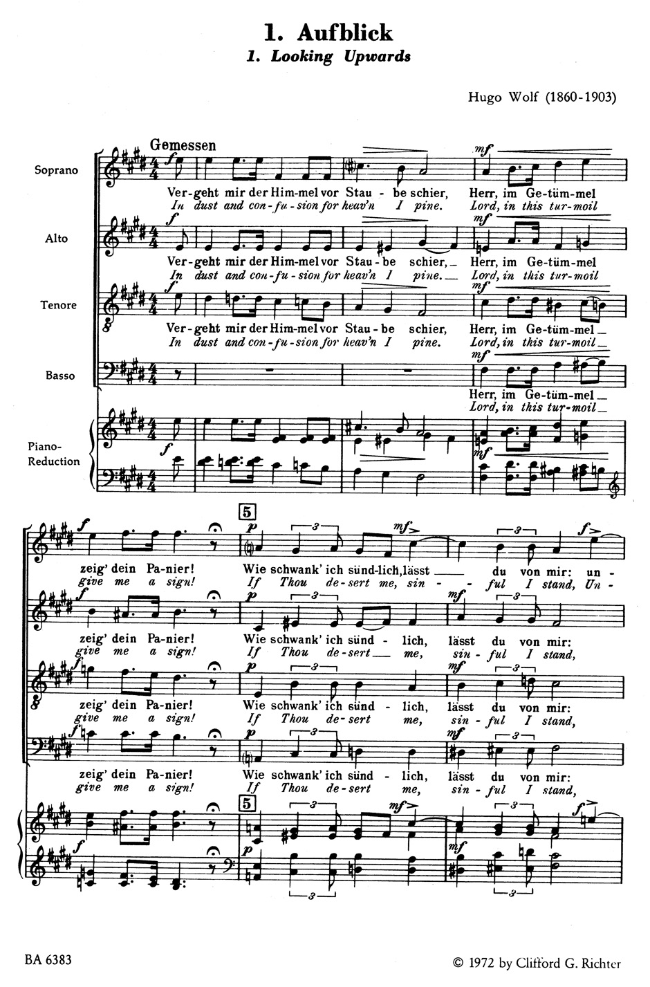 Anderes Coverbild Sechs geistliche Lieder nach Gedichten von Joseph von Eichendorff