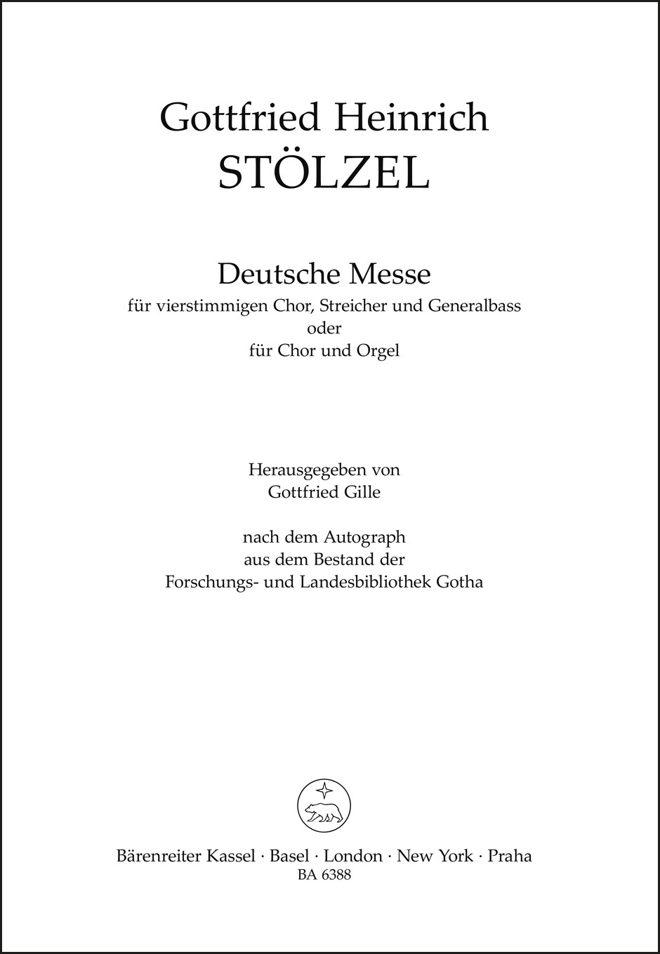 Vorderes Coverbild Deutsche Messe. Kyrie / Herr, erbarme dich - Gloria / Ehre sei Gott in der Höhe